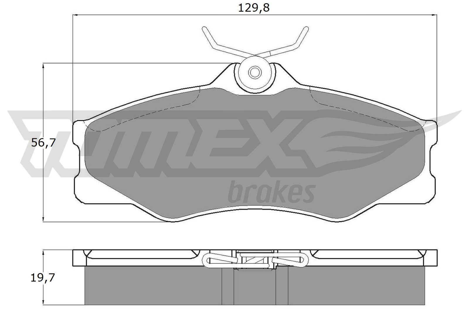 Obrázok Sada brzdových platničiek kotúčovej brzdy TOMEX Brakes  TX1166